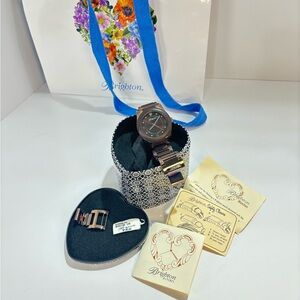 Brighton Brown Timepiece watch with Heart Case